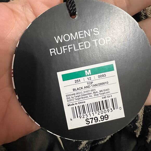 Target X Neimann Marcus X Robert Rodriguez Women’s Blouse size Medium NWT - Picture 4 of 6